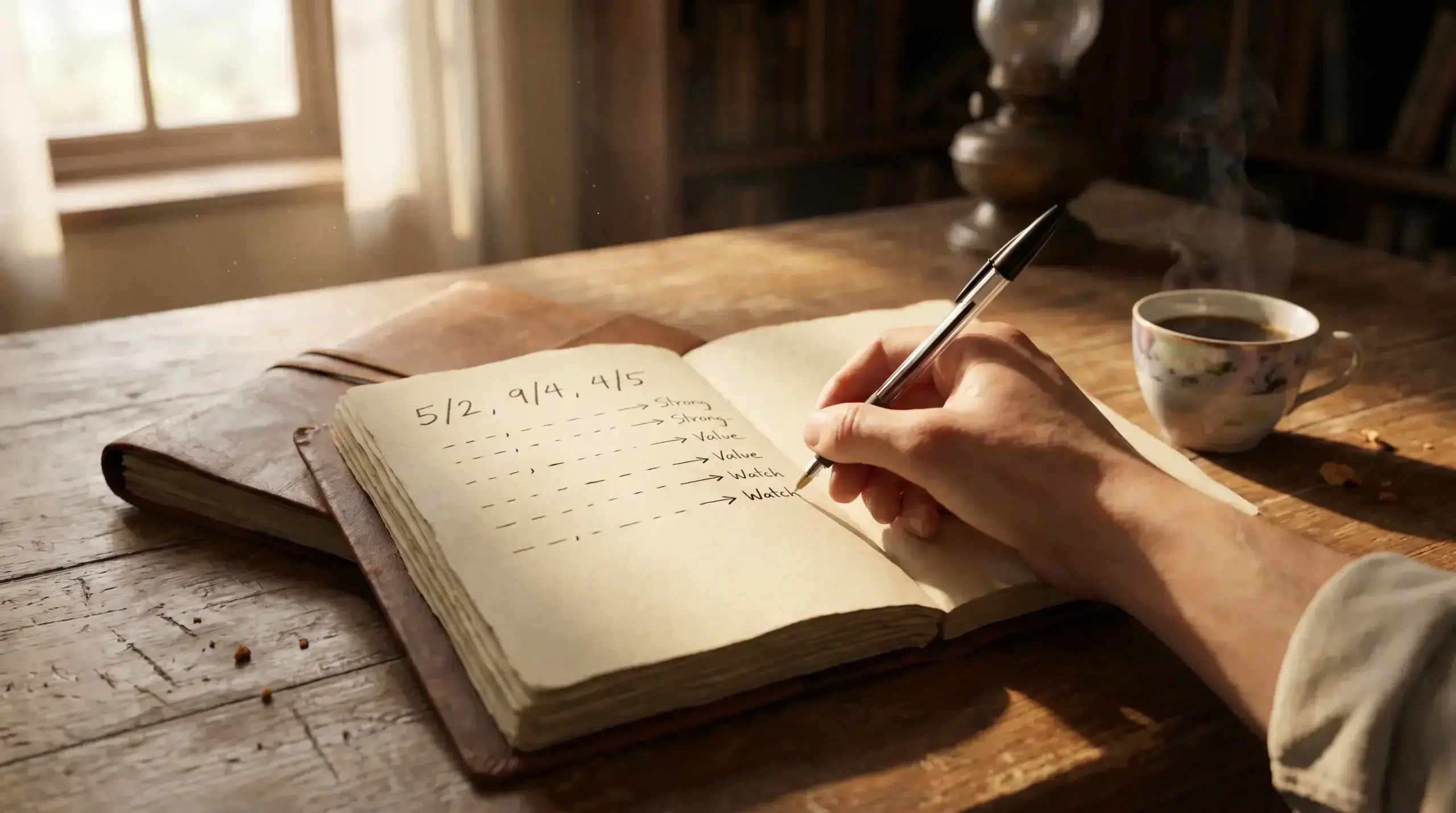 Handwritten notes on a notepad explaining fractional cricket odds as profit to stake